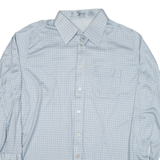 Mens Shirt Blue Crazy Pattern Long Sleeve S