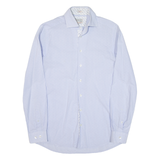 PIERRE CARDIN Mens Shirt Blue Striped Long Sleeve M