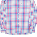 TOMMY HILFIGER Mens Shirt Pink Check Long Sleeve S