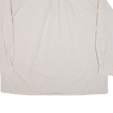 Mens Plain Shirt Beige Long Sleeve 2XL