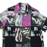 Mens Shirt Pink Crazy Pattern M