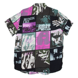 Mens Shirt Pink Crazy Pattern M
