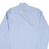 Mens Plain Shirt Blue Long Sleeve M