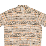 VINCI Mens Shirt Beige Crazy Pattern M