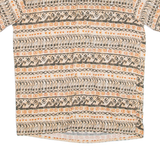 VINCI Mens Shirt Beige Crazy Pattern M