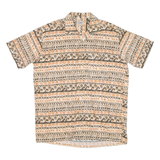 VINCI Mens Shirt Beige Crazy Pattern M