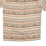 VINCI Mens Shirt Beige Crazy Pattern M