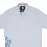 QUIKSILVER Mens Shirt Grey Striped S