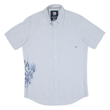 QUIKSILVER Mens Shirt Grey Striped S