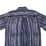 KINGFIELD Mens Shirt Blue Silk Crazy Pattern L