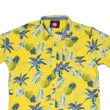 SCS Mens Hawaiian Shirt Yellow Floral XL