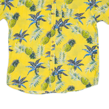 SCS Mens Hawaiian Shirt Yellow Floral XL