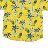 SCS Mens Hawaiian Shirt Yellow Floral XL