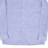 BARON'S FASHION Mens Plain Shirt Blue Long Sleeve XL