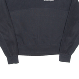 CHAMPION Cropped Womens Sweatshirt Black Crew Neck L