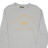 LEE Mens Sweatshirt Grey Crew Neck S