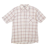 Womens Printed Shirt White Collared Check M