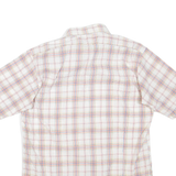 Womens Printed Shirt White Collared Check M