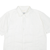 RAVGO Womens Shirt White Collared L