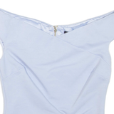 TED BAKER Womens Cropped Blouse Blue Sleeveless XXS