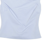 TED BAKER Womens Cropped Blouse Blue Sleeveless XXS