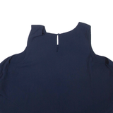 ZARA Womens Cropped Blouse Blue Sleeveless S