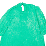 ZARA Womens Printed Blouse Green Long Sleeve Floral M