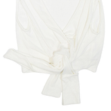 ZARA Womens Cropped Top White V-Neck Sleeveless M