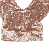 ZARA Womens Cropped Blouse Brown V-Neck M