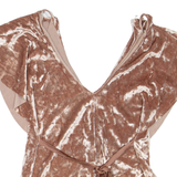 ZARA Womens Cropped Blouse Brown V-Neck M