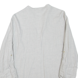 ZARA Womens Blouse Grey V-Neck Long Sleeve M