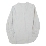 ZARA Womens Blouse Grey V-Neck Long Sleeve M