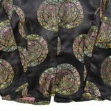 Womens Top Black Collared Long Sleeve Geometric S