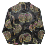 Womens Top Black Collared Long Sleeve Geometric S