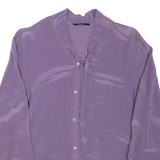 NAVYBOOT Womens Blouse Purple Long Sleeve L