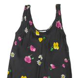 GALAXY Womens Printed Vest Black Sleeveless Floral M