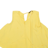 ZARA Womens Cropped Top Yellow Sleeveless XS