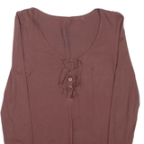 EDC Womens Top Brown Long Sleeve M