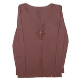 EDC Womens Top Brown Long Sleeve M