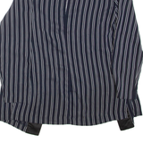 ZARA Womens Kimono Top Blue Long Sleeve Striped S