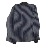 ZARA Womens Kimono Top Blue Long Sleeve Striped S