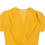 ZARA Womens Top Orange V-Neck S