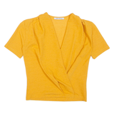 ZARA Womens Top Orange V-Neck S