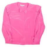 Womens Blouse Pink High Neck Long Sleeve XL