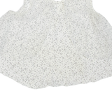 ZARA Womens Printed Top White Sleeveless Spotted M