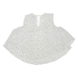 ZARA Womens Printed Top White Sleeveless Spotted M