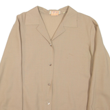 Womens Shirt Brown Collared Long Sleeve L