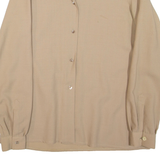 Womens Shirt Brown Collared Long Sleeve L