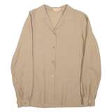 Womens Shirt Brown Collared Long Sleeve L