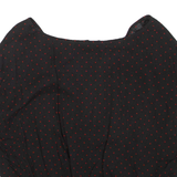 ZARA Womens Cropped Top Black V-Neck Spotted L
